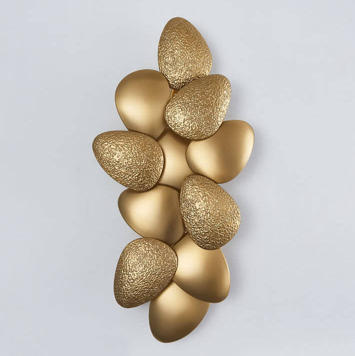 Modern Luxury Gold Stainless Steel Pebble 3/6 Light Wall Sconce Lamp