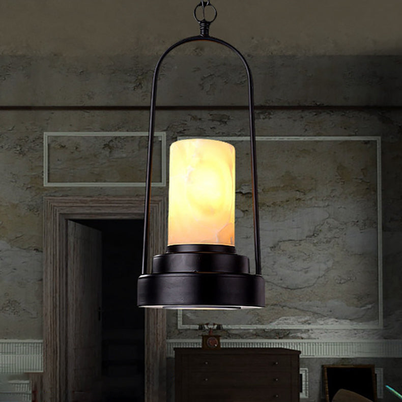 Vintage Industrial Candle 1-Light Hemp Wire LED Pendant Light