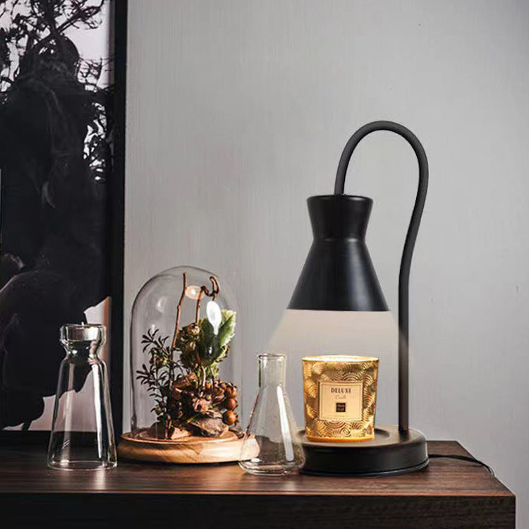 Modern Minimalist Metal Hourglass Adjustable Lampstand 2-Light Table Melting Wax Table Lamp For Bedside