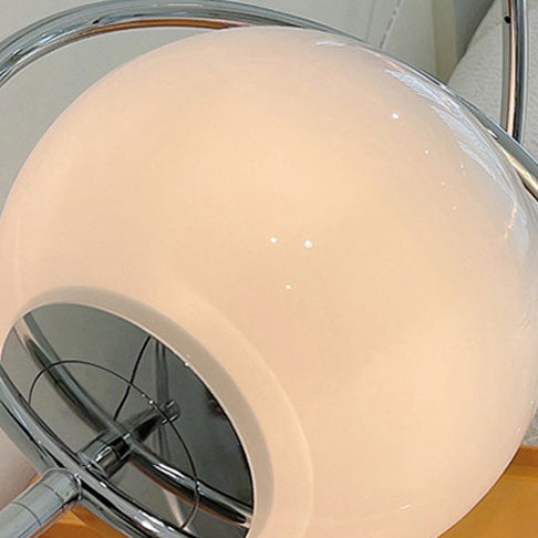 Contemporary Scandinavian Rotatable Glass Planet Hardware Ring 1-Light Table Lamp For Bedroom