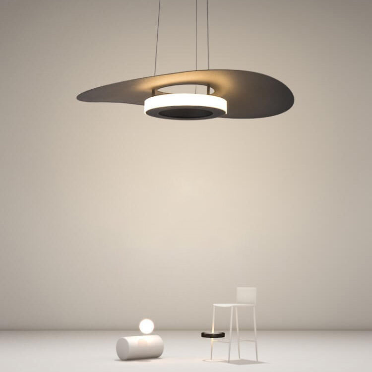 مصباح LED معلق على شكل قبعة من الألومنيوم بتصميم عصري بسيط