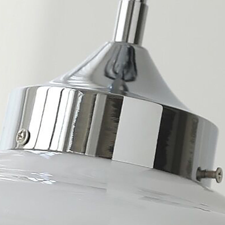 Contemporary Simplicity Iron Glass Egg Tart Shape 1-Light Semi-Flush Mount Ceiling Light For Living Room