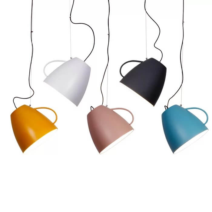 Modern Macaron Cup Shaped 1-Light Pendant Light