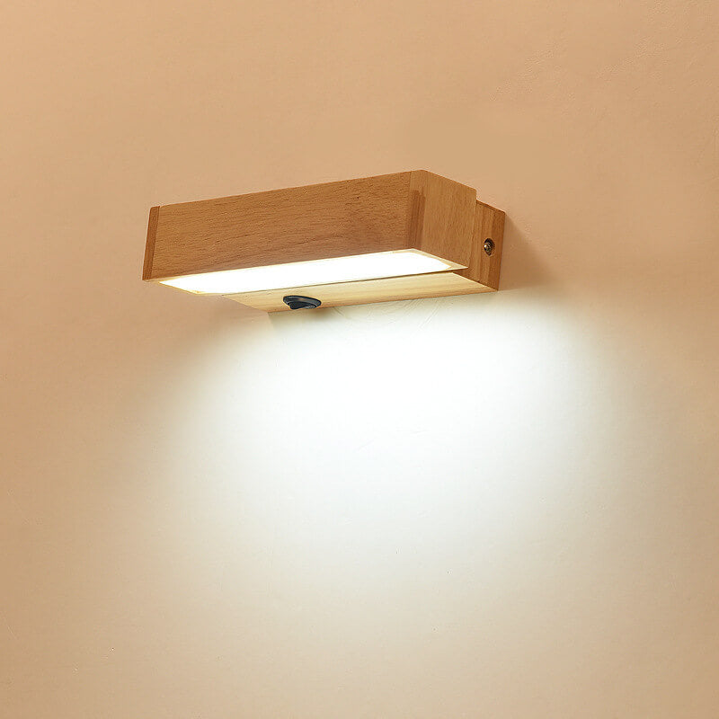 木製1灯回転式LEDウォールスコンスランプ