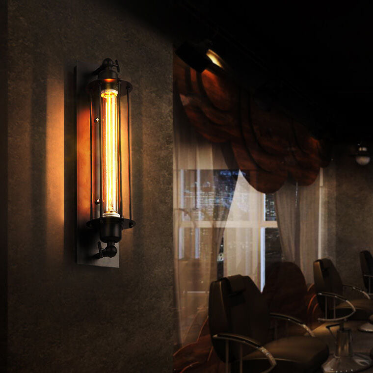 Industrial Style 1-Light Long Pencil Bulb LED Wall Sconce Lamp