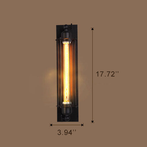 Industrial Style 1-Light Long Pencil Bulb LED Wall Sconce Lamp