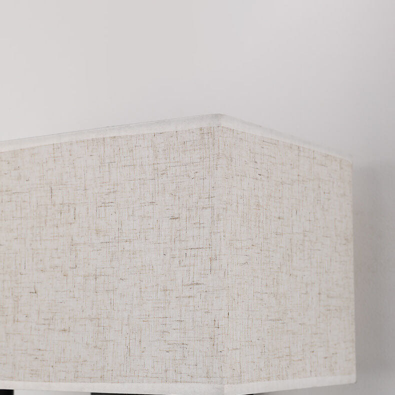 Modern Minimalist Solid Color Rectangular Iron Fabric 1-Light Wall Sconce Lamp
