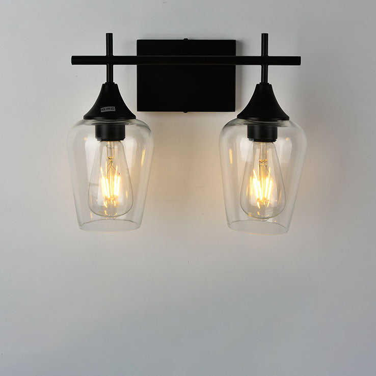 Industrial Simple Wine Glass Iron 2/3 Light Wall Sconce Lamp