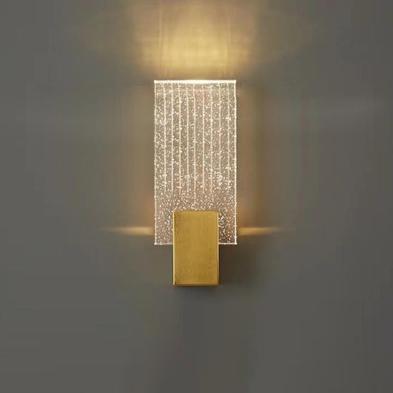 مصباح حائط LED كريستالي مربع الشكل بتصميم عصري بسيط لغرفة المعيشة