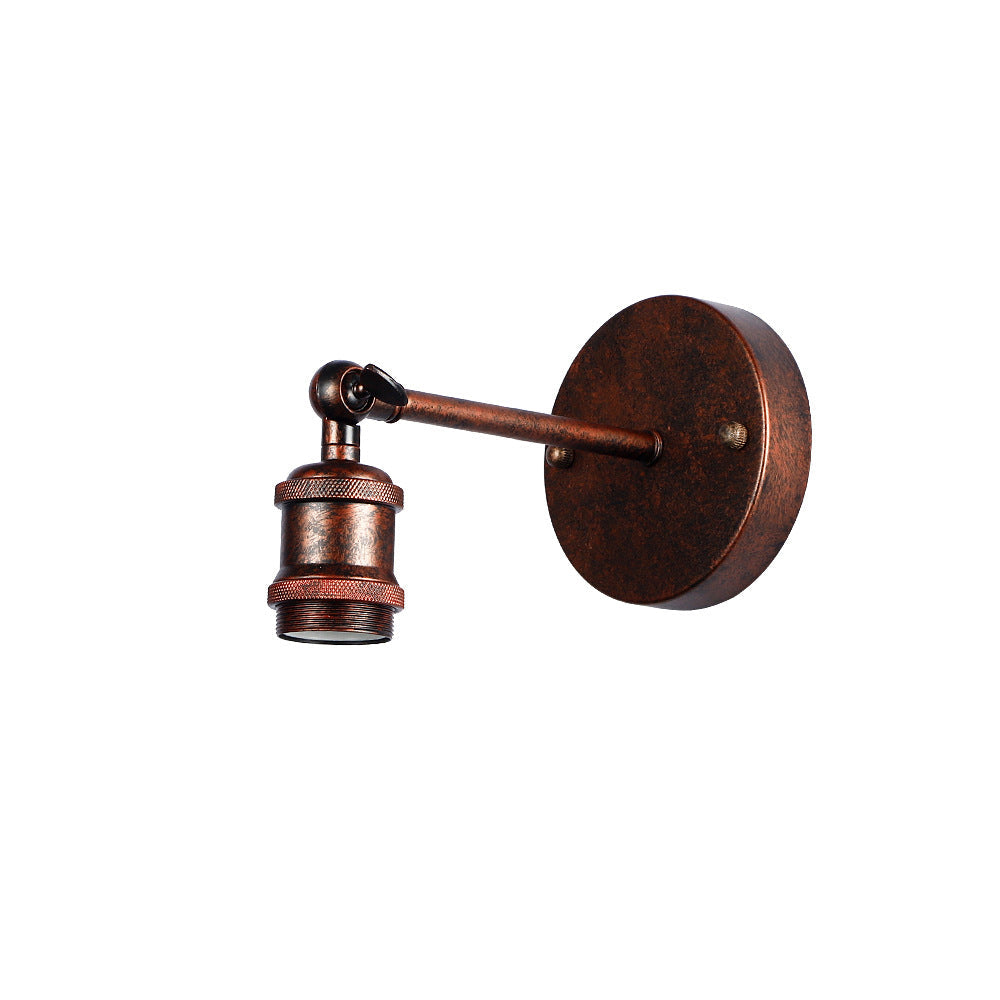 Contemporary Industrial Round Iron 1-Light Wall Sconce Lamp For Living Room