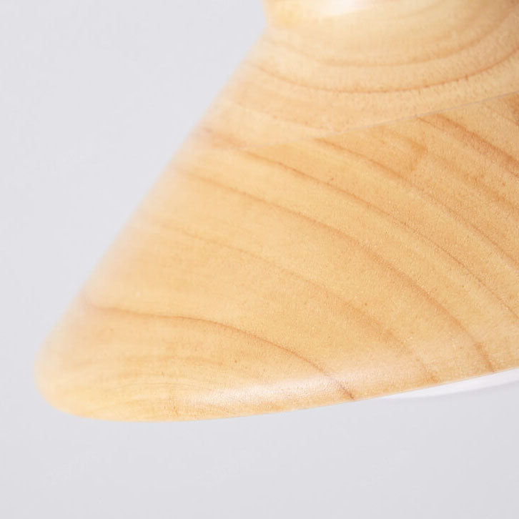 Nordic Wooden Log Cone 1-Light Semi-Flush Mount Ceiling Light