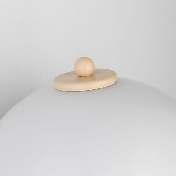 Modern Simplicity Iron Glass Mushroom Round 1-Light Wall Sconce Lamp For Bedside