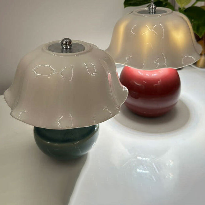 Modern Minimalist Decorative Floral Ceramic LED Table Lamp