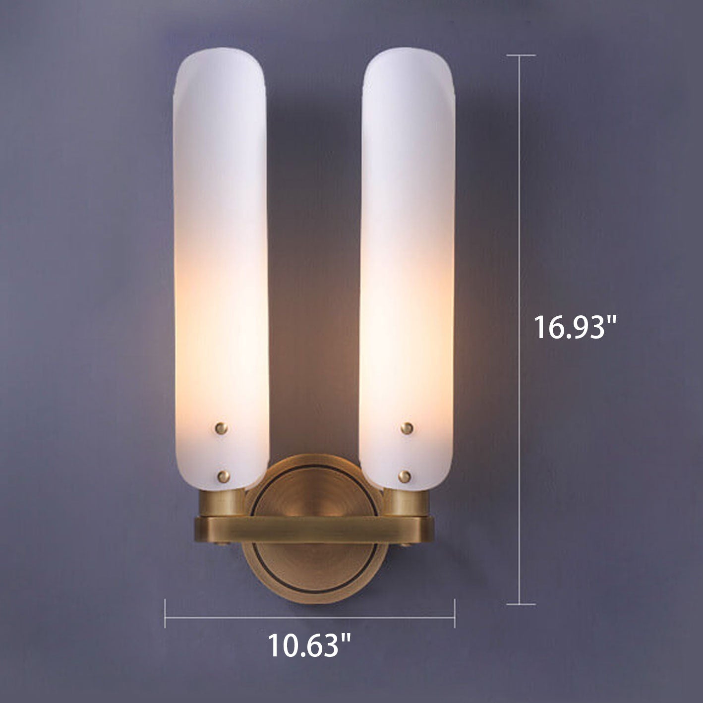 Modern Light Luxury Long Glass 1/2 Light Wall Sconce Lamp