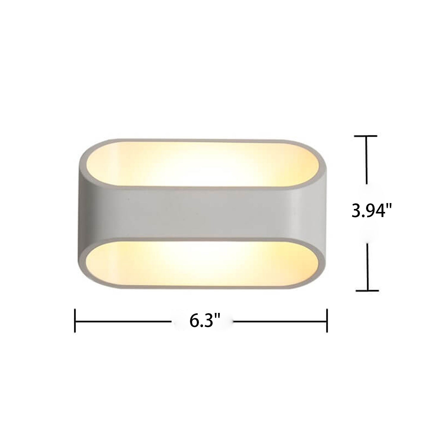 مصباح حائط LED بتصميم مستطيل بسيط من الطراز الاسكندنافي
