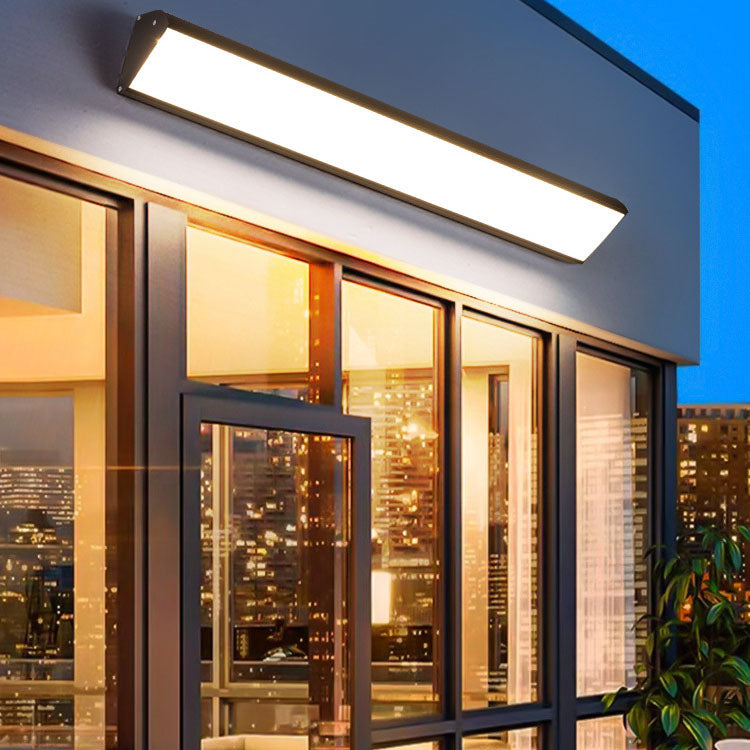 Contemporary Industrial Waterproof Aluminum Rectangular Frame Acrylic LED Wall Sconce Lamp For Outdoor Patio