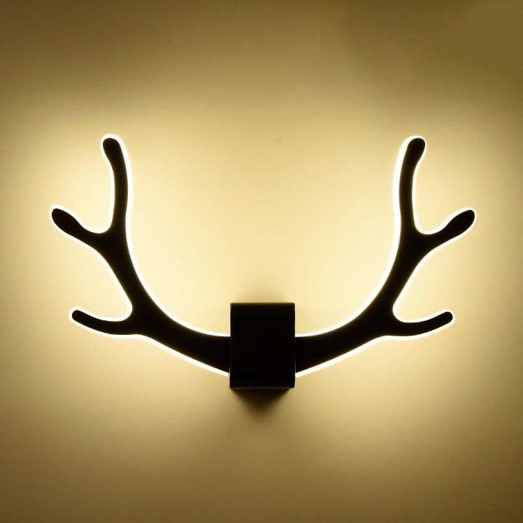 مصباح حائط LED بتصميم عصري من الأكريليك بتصميم إبداعي على شكل قرن الغزال