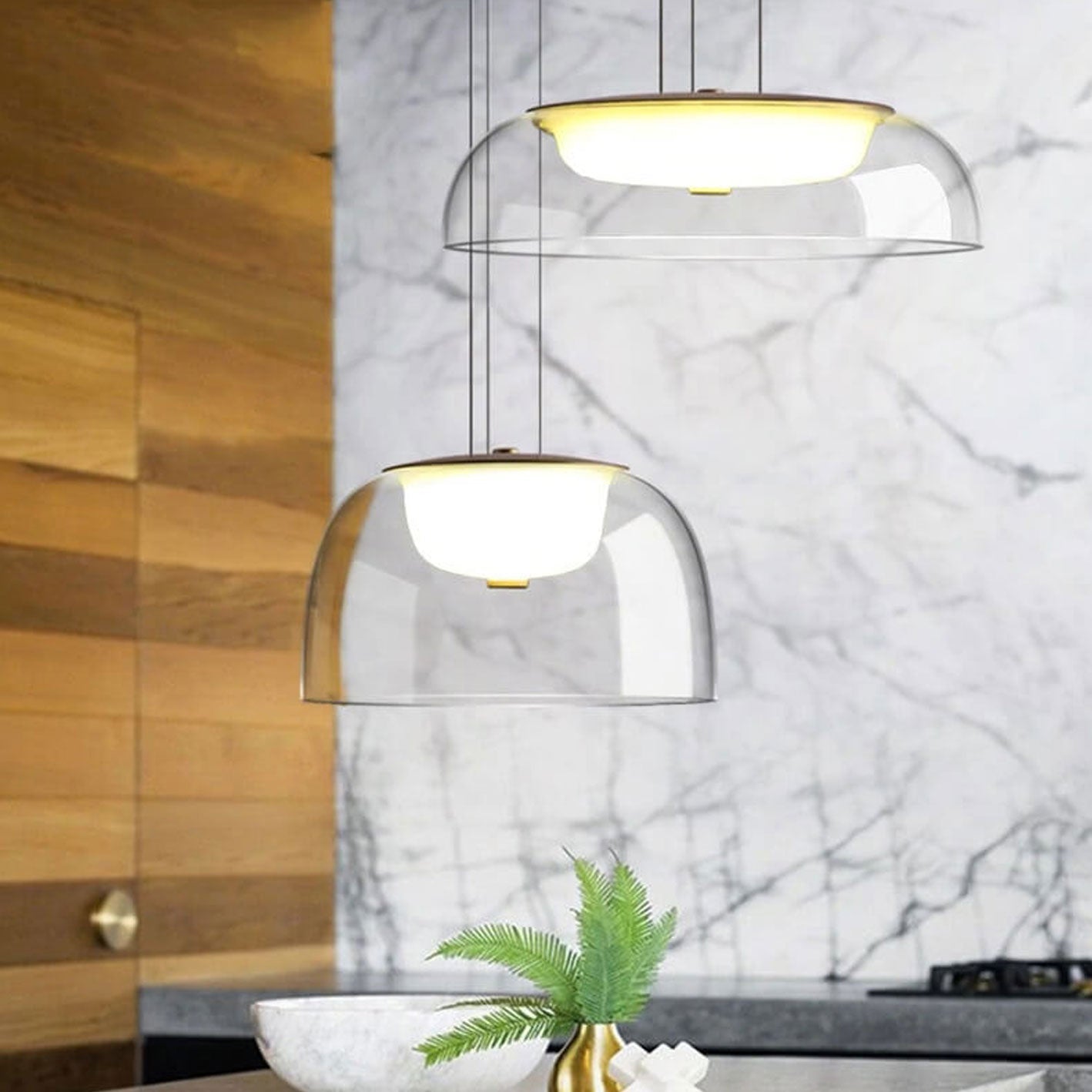 Nordic Modern Style Light Luxury Creative Glass LED Pendant Light