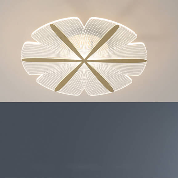 Modern Creative Clear Acrylic Round Flower LED Flush Mount Ceiling Light