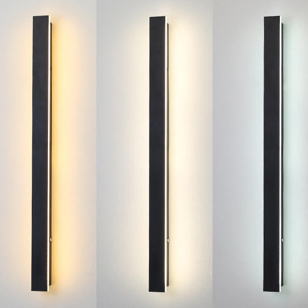 Retro Outdoor Rectangular Strip Waterproof LED Wall Sconce Lamp