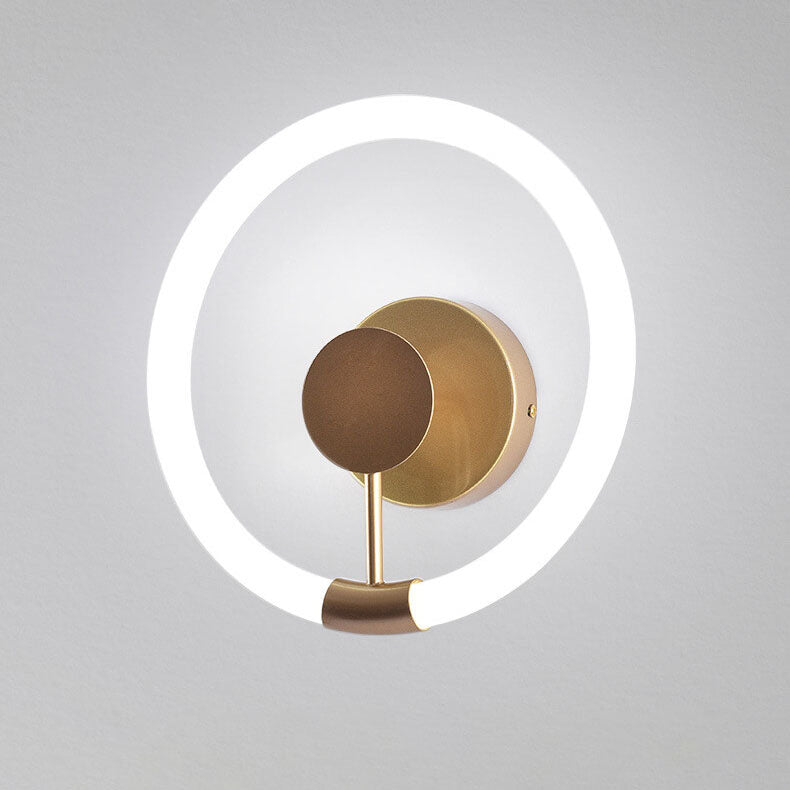 Contemporary Simplicity Circle Acrylic Shade LED Wall Sconce Lamp For Bedroom