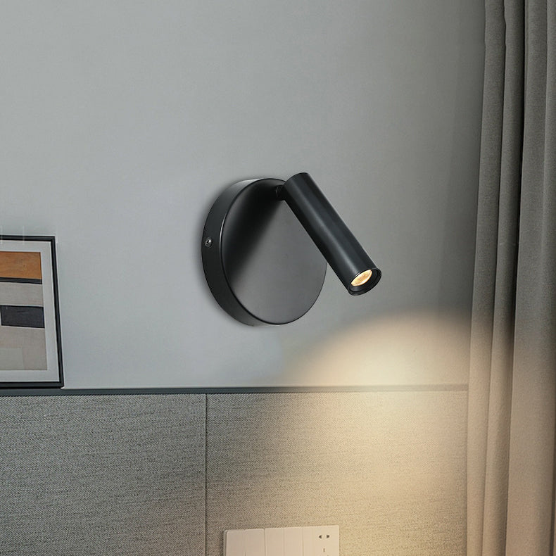 Modern Minimalist Rotatable Cylinder Aluminum Iron LED Wall Sconce Lamp For Living Room