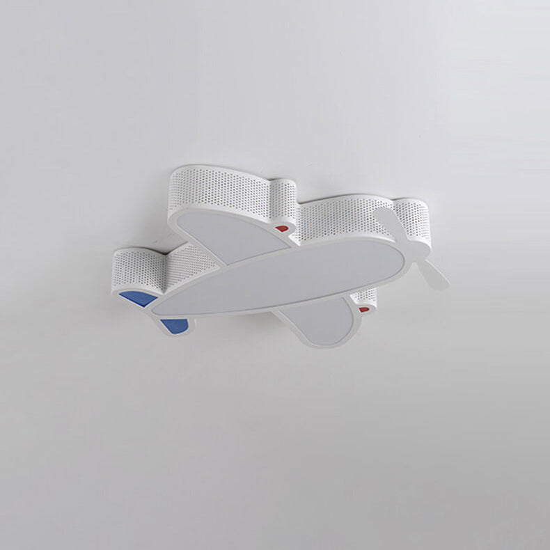 Cartoon Creative Luminous Aircraft Design LED Flush Mount Ceiling Light