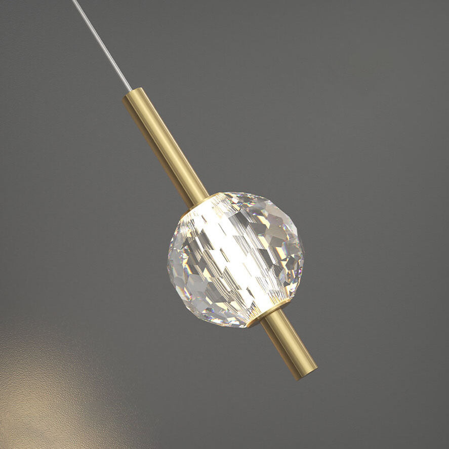 Modern Minimalist Copper Crystal 1-Light Wall Sconce Lamp