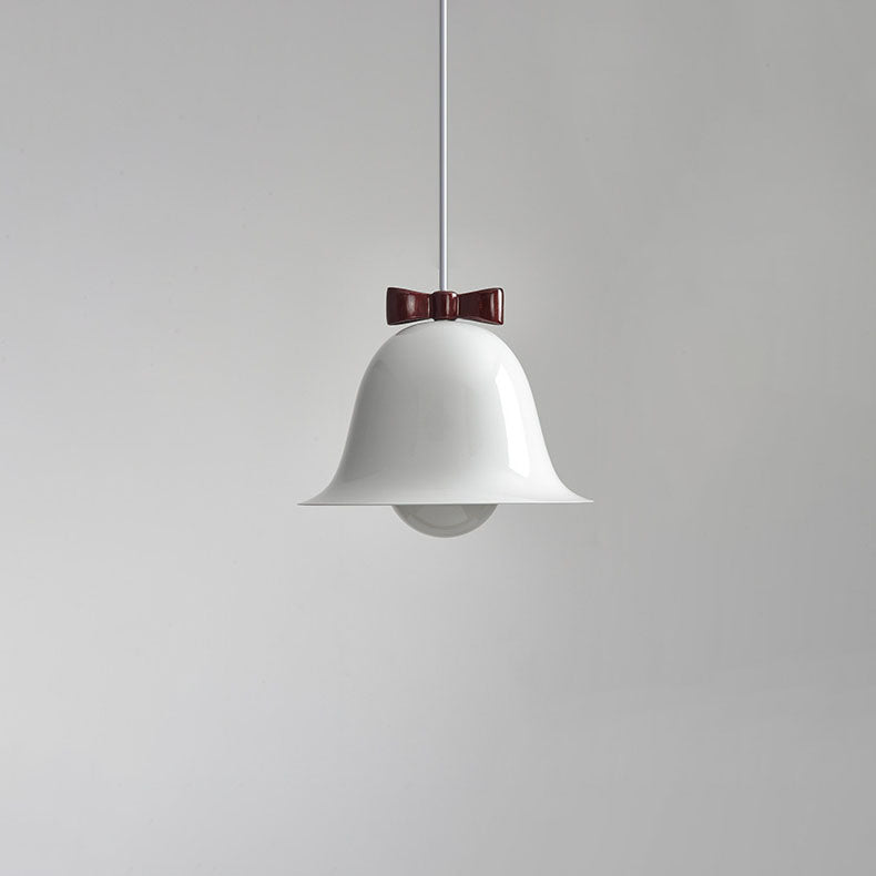 Modern Minimalist Bow Bells Iron 1-Light Pendant Light For Bedroom