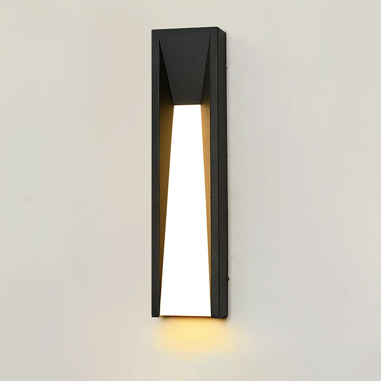 Contemporary Industrial Waterproof Stainless Steel Cuboid Acrylic Shade LED Wall Sconce Lamp For Outdoor Patio