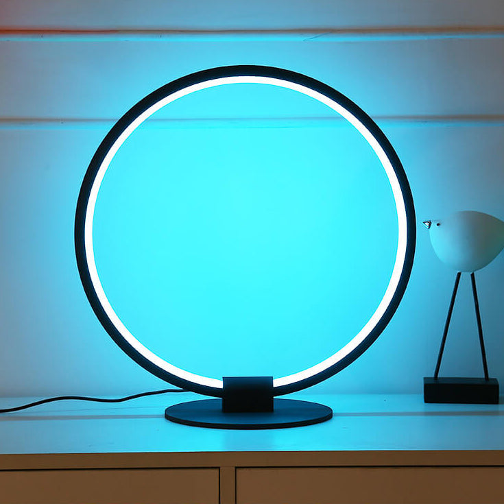 Modern Acrylic Ring Design RGB Lighting LED Table Lamp