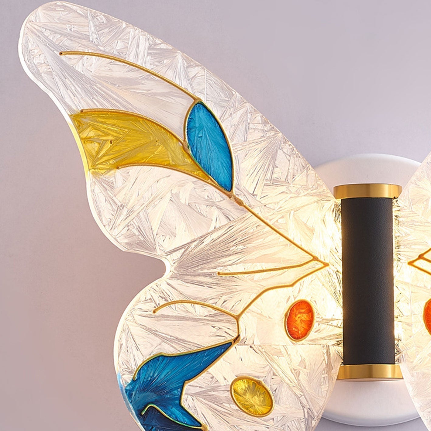 Nordic Creative Enamel Butterfly LED Wall Sconce Lamp