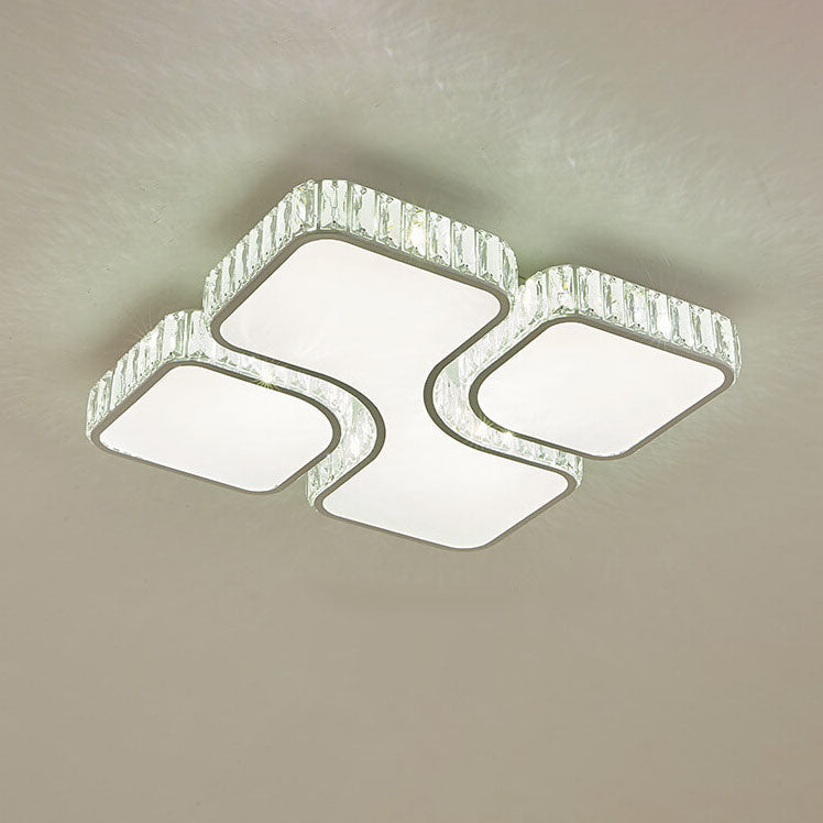 مصباح LED معدني مستطيل الشكل فاخر باللون الذهبي بتصميم عصري