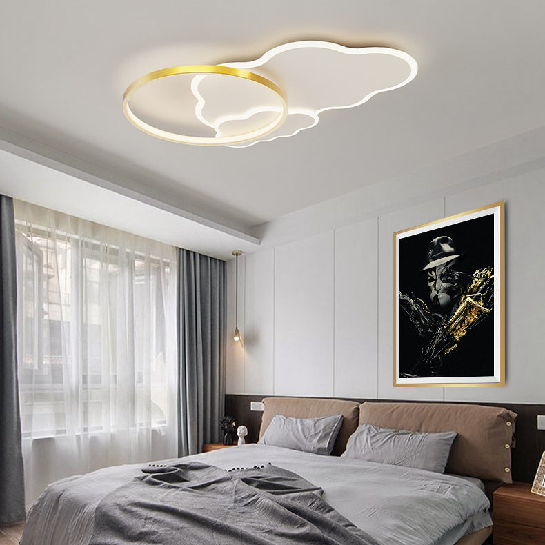 مصباح سقف LED بتصميم سحابي عصري بسيط من الألومنيوم والأكريليك لغرفة النوم