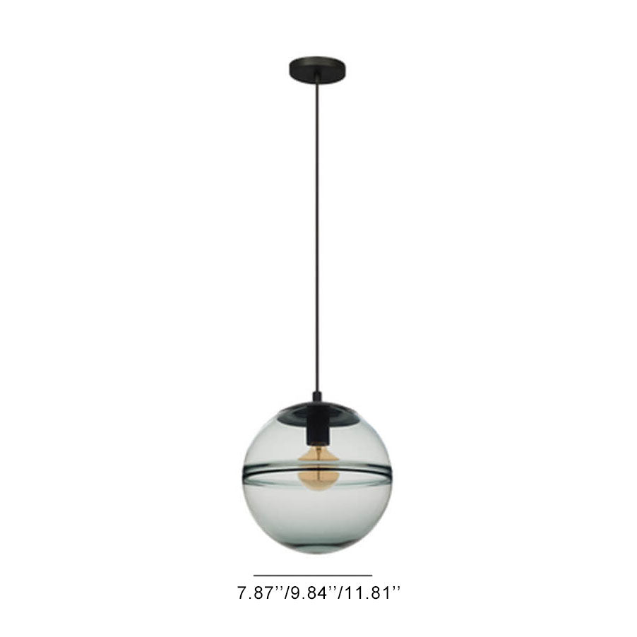 Modern Minimalist Color Glass Orb 1-Light Pendant Light