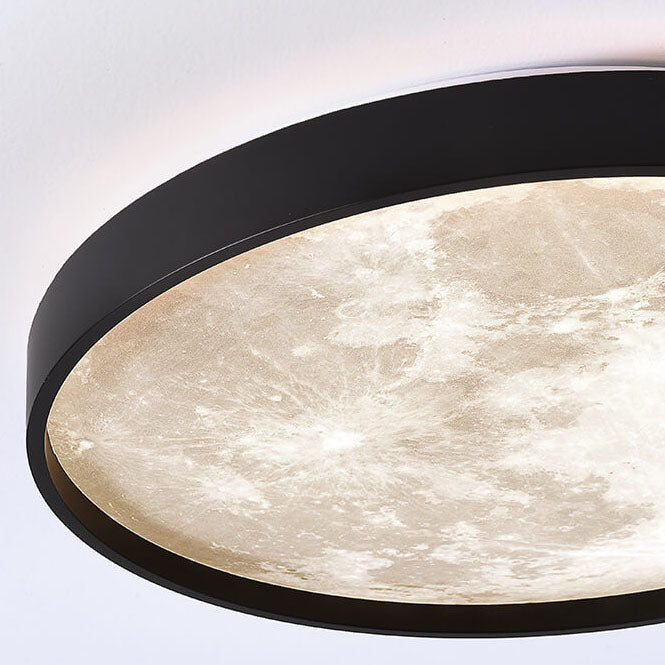 Nordic Creative Moon Round LED Flush Mount Ceiling Light