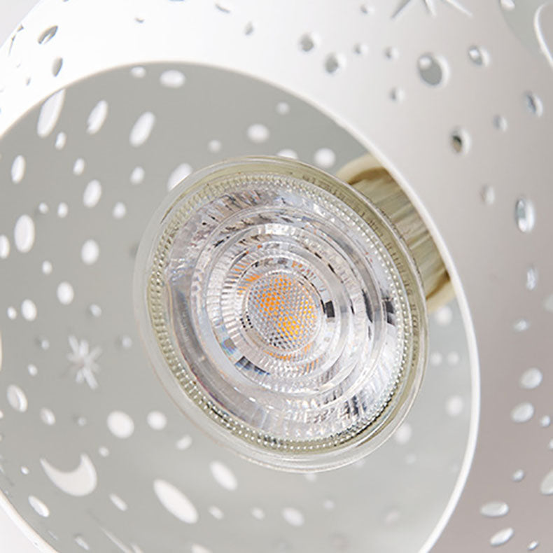 Contemporary Scandinavian Star Orb Disc Base Iron Plastic 1-Light Aromatherapy Melting Wax Table Lamp For Bedroom