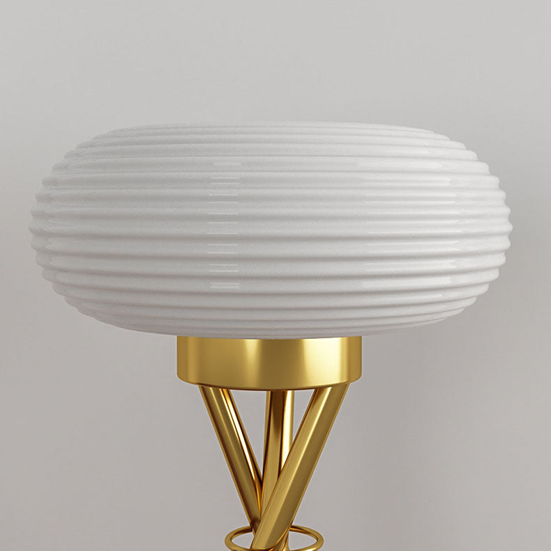 Modern Minimalist Round Tripod Iron Acrylic LED Table Lamp For Bedroom