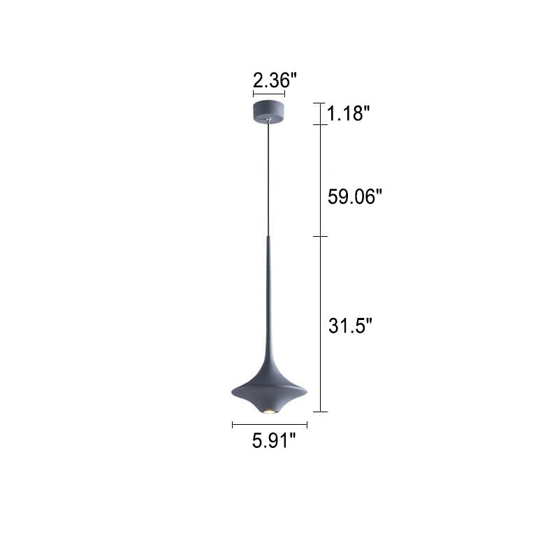 Modern Minimalist Solid Color Hardware Resin LED Pendant Light