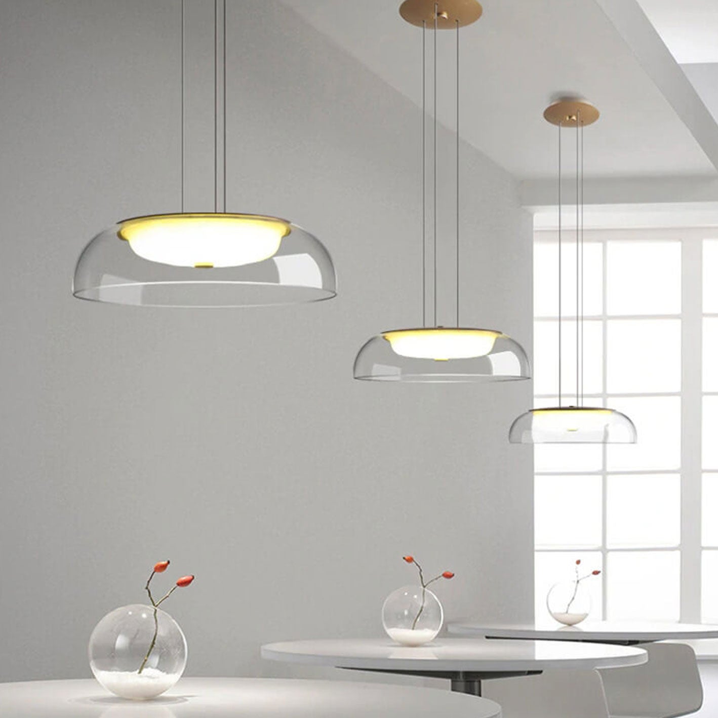 Nordic Modern Style Light Luxury Creative Glass LED Pendant Light