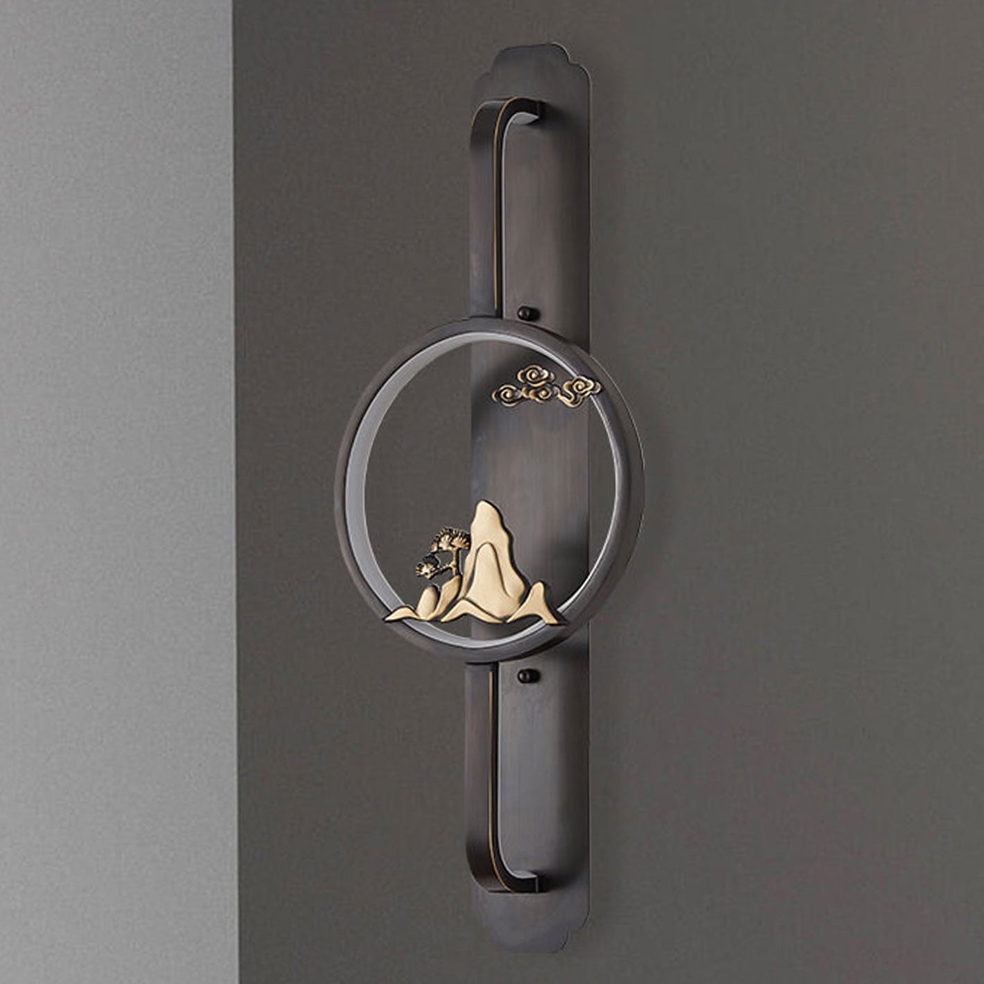 مصباح حائط LED دائري طويل بتصميم صيني عتيق