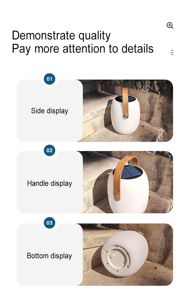 Solar PE Portable Basket LED Outdoor Waterproof Decorative Light