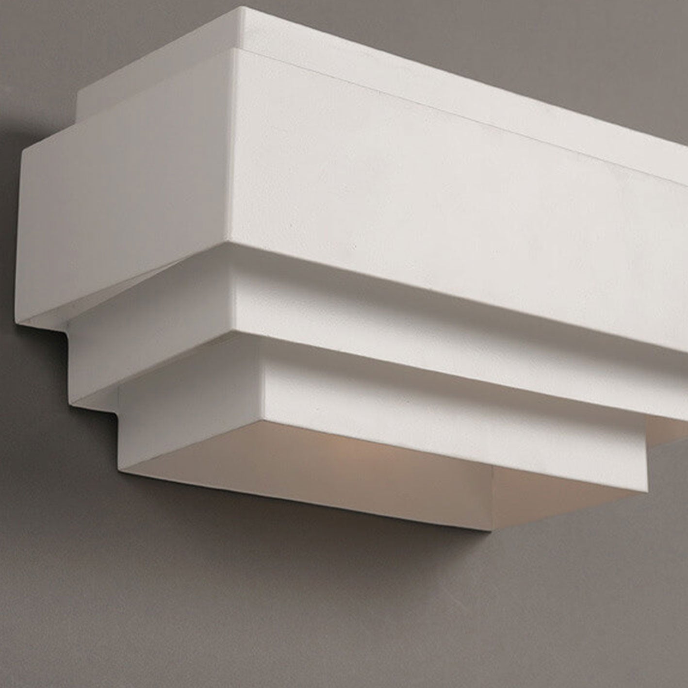 Modern Square Geometric Cascade Iron 1-Light Wall Sconce Lamp