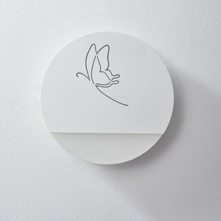 مصباح حائط LED دائري من الأكريليك بتصميم فراشة على شكل برسيم بأربع أوراق إبداعي من نورديك