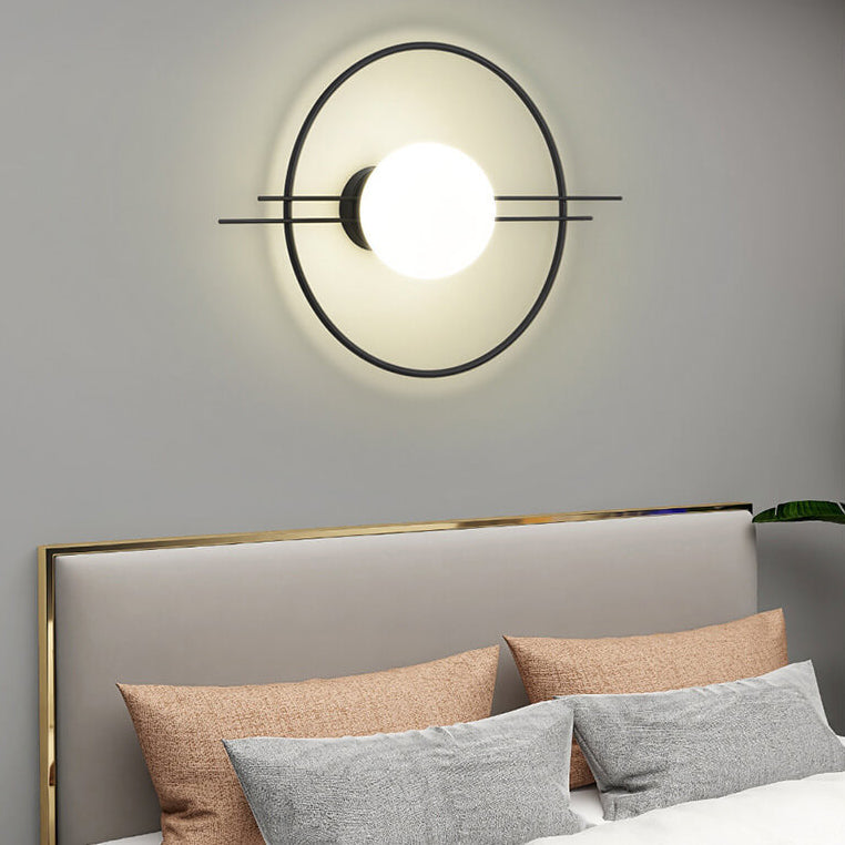 Nordic Creative Circle Ring Glass Ball 1-Light Wall Sconce Lamp