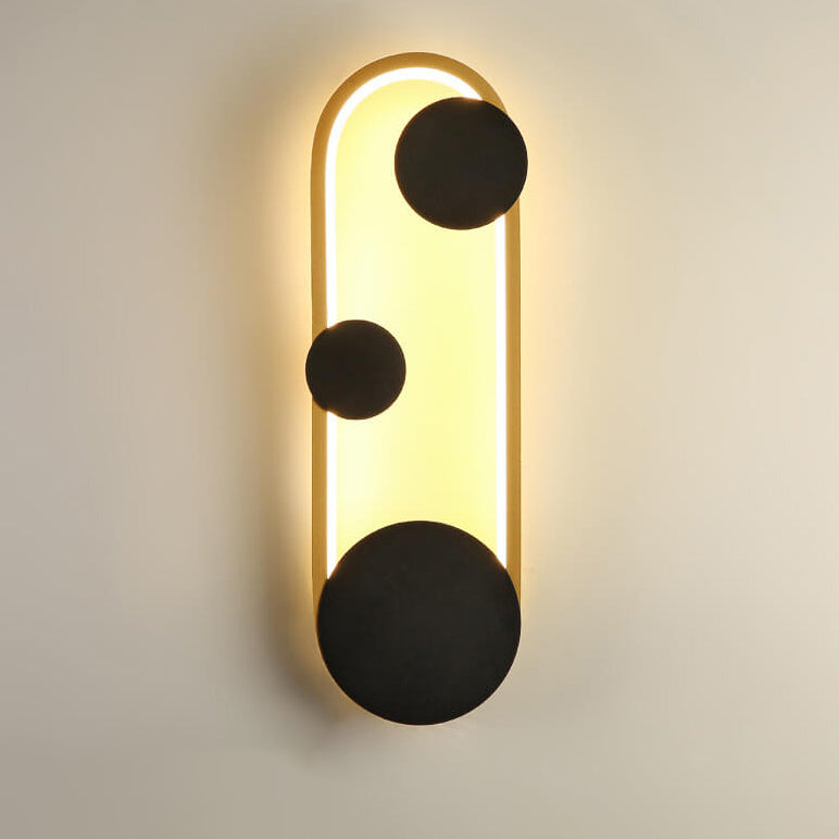 مصباح حائط LED دائري بيضاوي الشكل بتصميم عصري بسيط