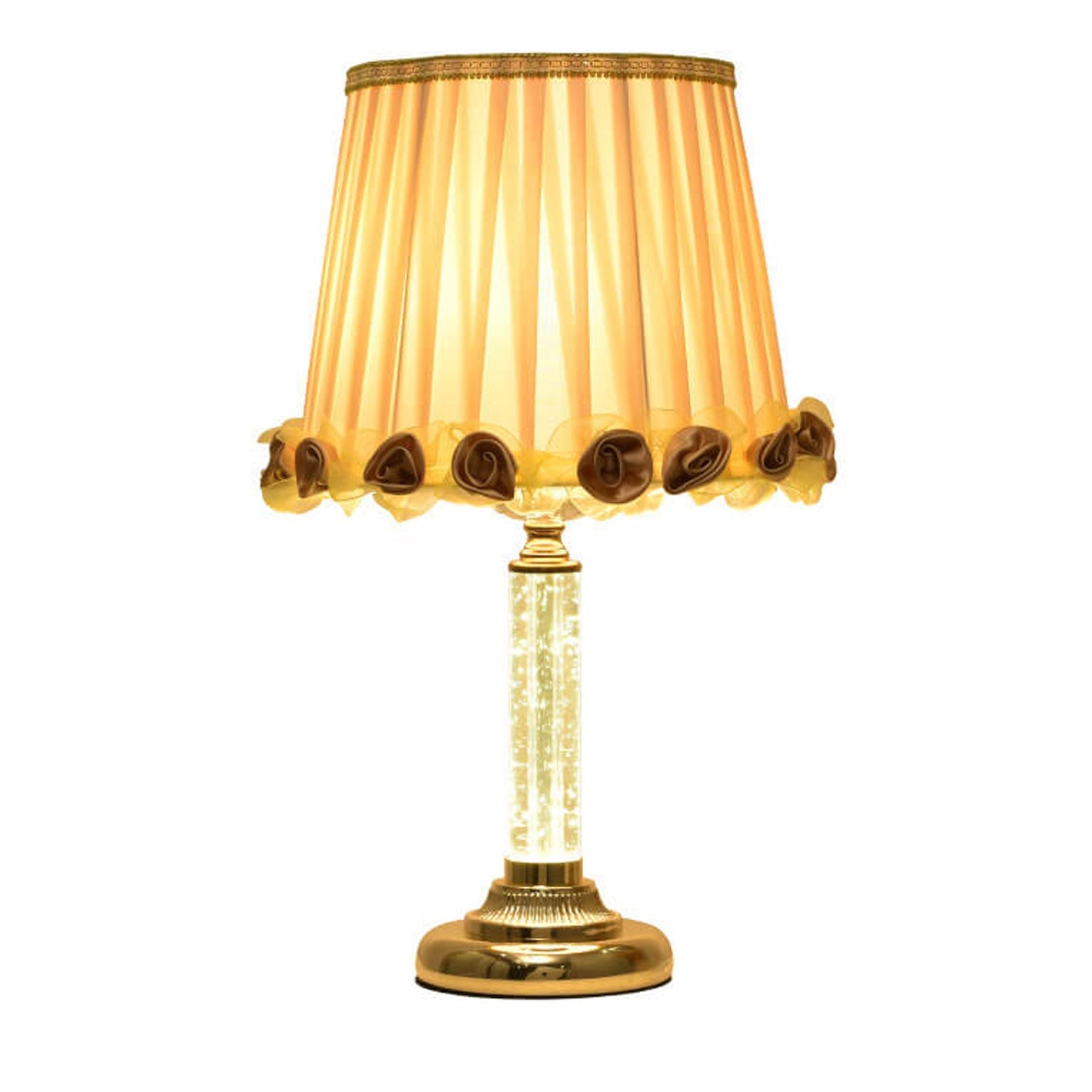 European Crystal Brightness Adjustable Remote Control 1-Light Table Lamp