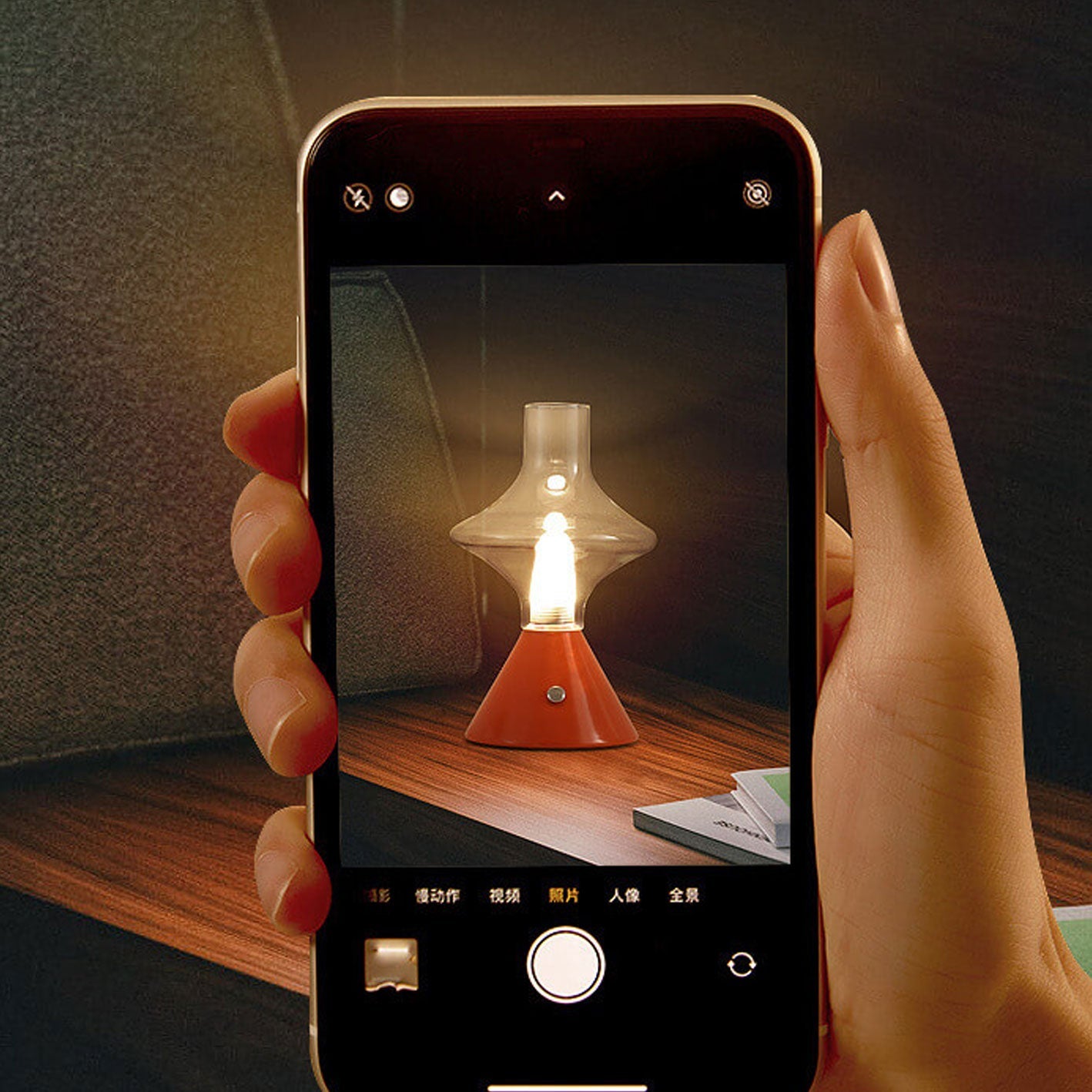 Nordic Retro High Boron Glass USB Charging LED Night Light Table Lamp