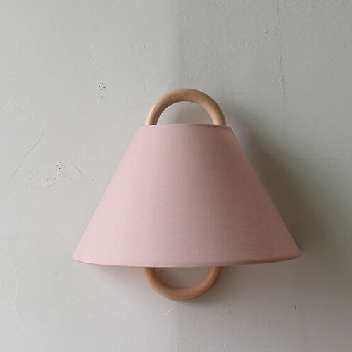 Modern Original Solid Wood Pleated Semi-Circle 1-Light Wall Sconce Lamp