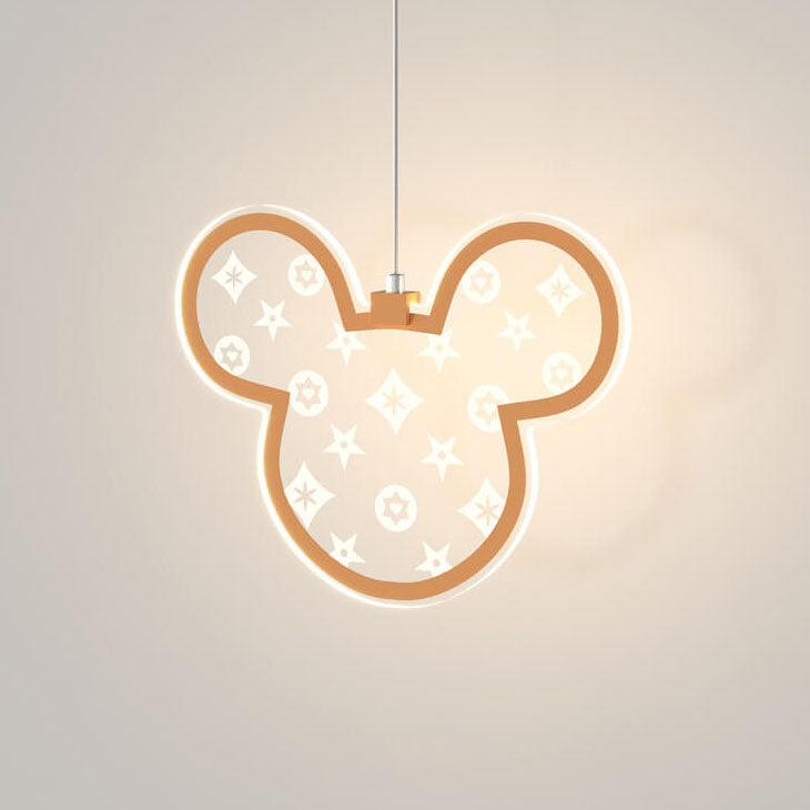 Nordic Cartoon Round Acrylic Astronaut LED Pendant Light